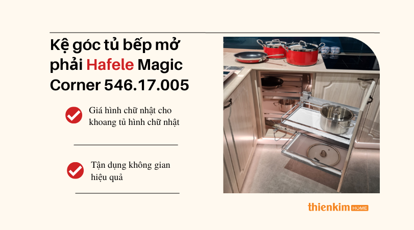 Kệ góc tủ bếp Hafele 546.17.005